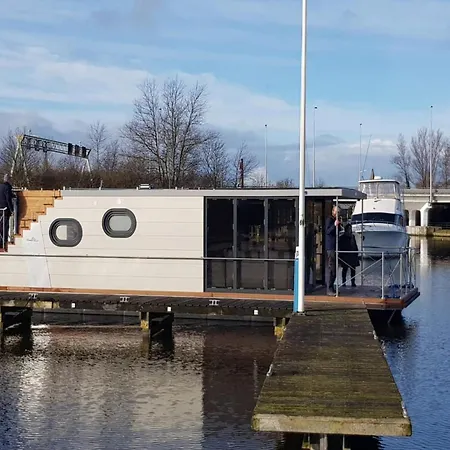 Modern Houseboat With Roof Terrace, On Uitgeestermeer *